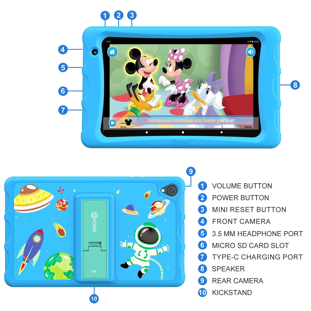 8" Android Kids Tablet 64GB Blue I331