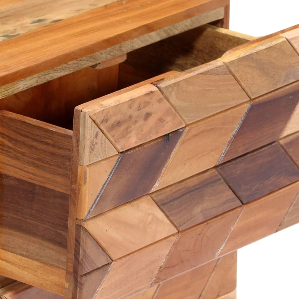 Bedside Cabinet Solid Reclaimed Wood R983
