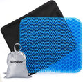 Gel Kayak Seat Cushion with Washable Non-Slip Cover, Waterproof Double Thicken Layer, Breathable Honeycomb Design, 14.9inch*12.9inch*1.1inch H137279