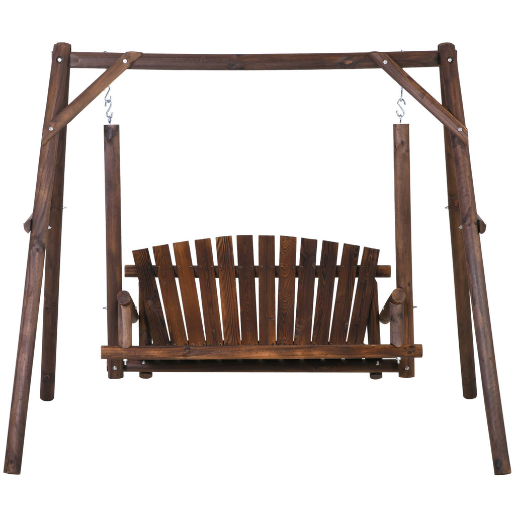 6.5 ft Outdoor Solid Wood Garden Swing X7387