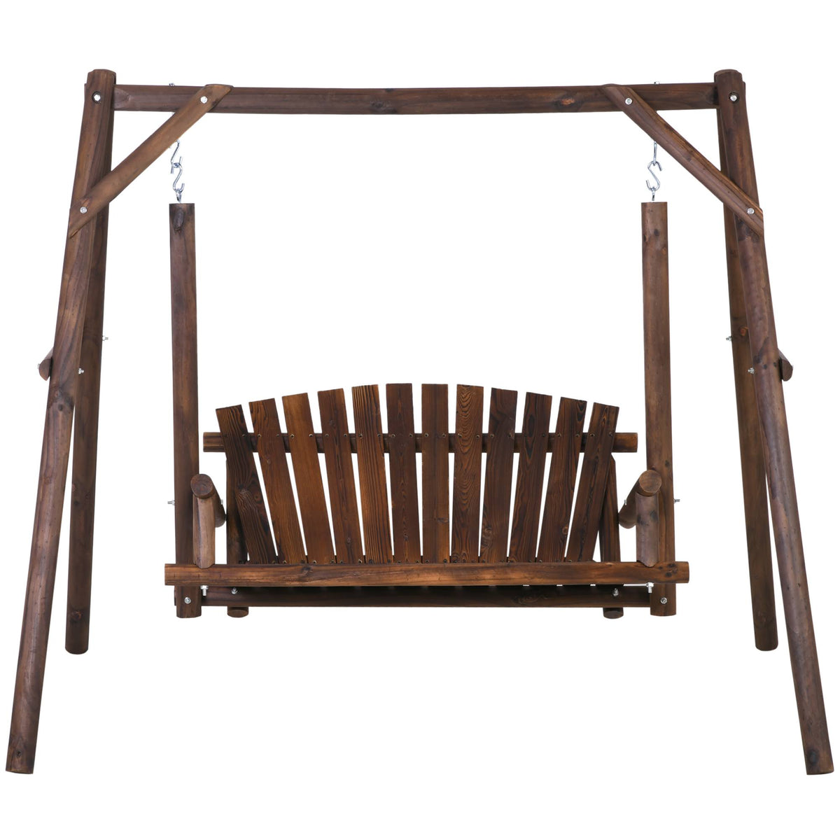 6.5 ft Outdoor Solid Wood Garden Swing X7387
