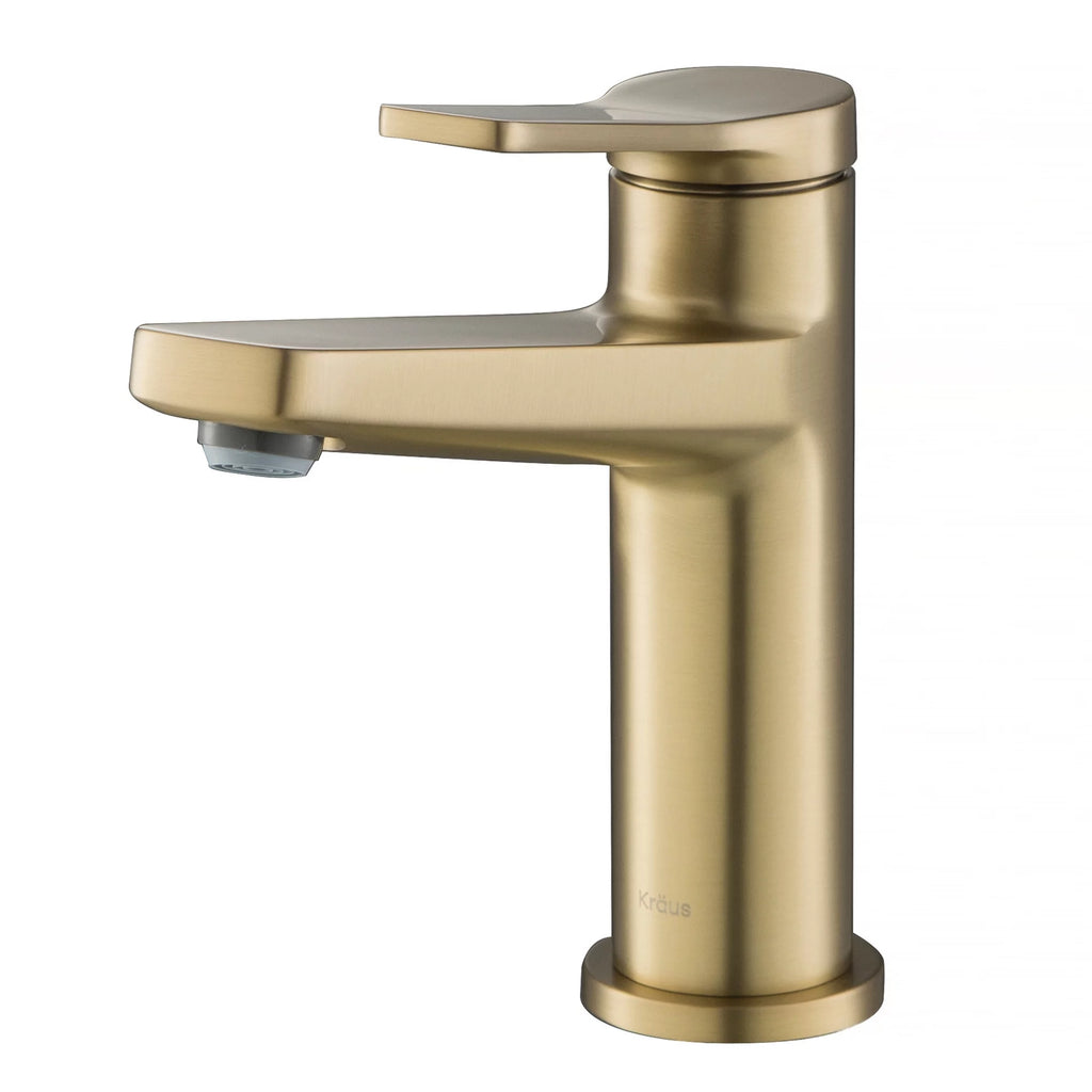 Single Handle Bathroom Faucet in Brushed Gold U570063