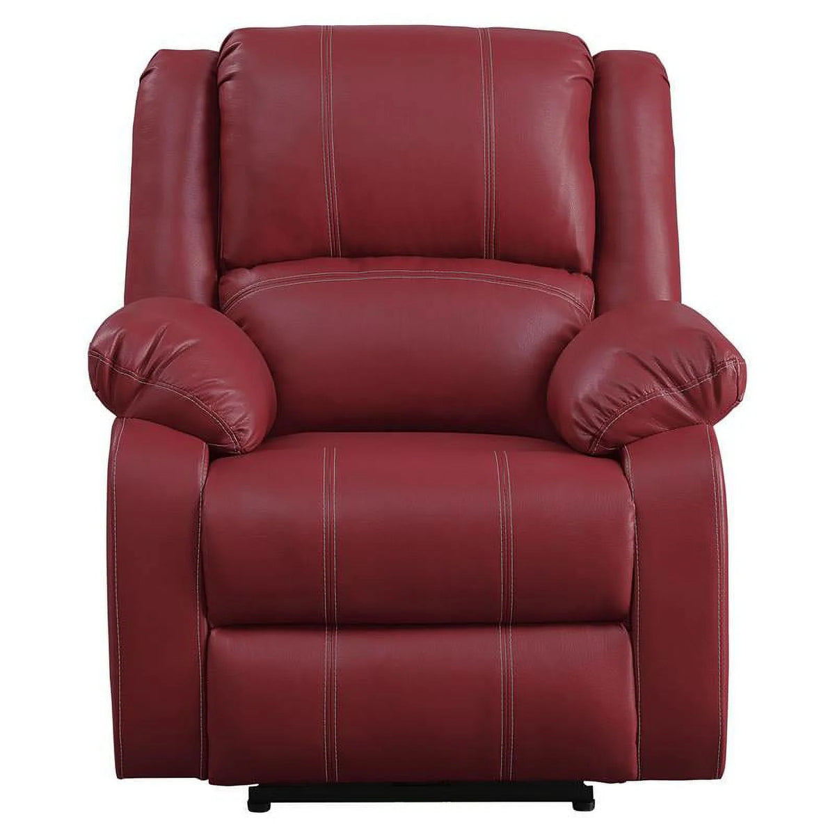Red Faux Leather Power Recliner Z4957