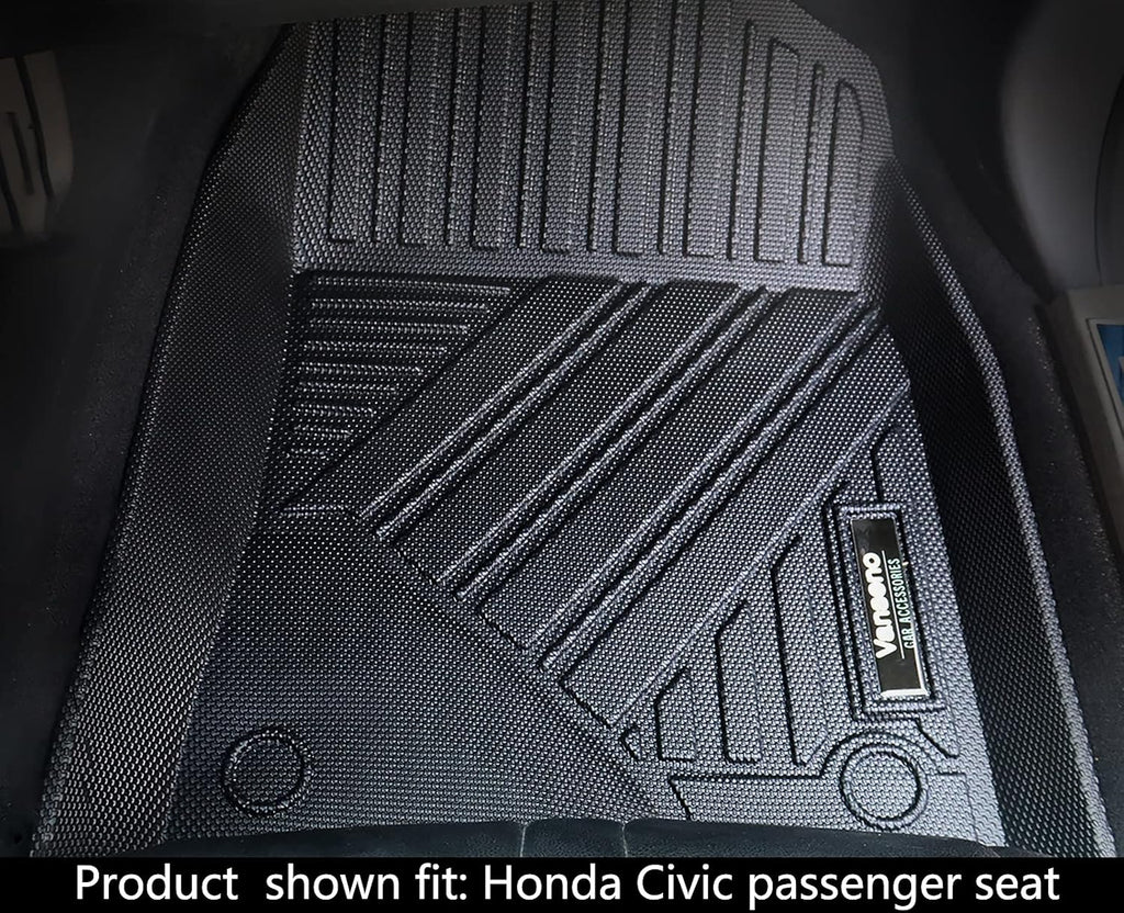 Black All-Weather Car Floor Mats & Cargo Trunk Liners Set R728143