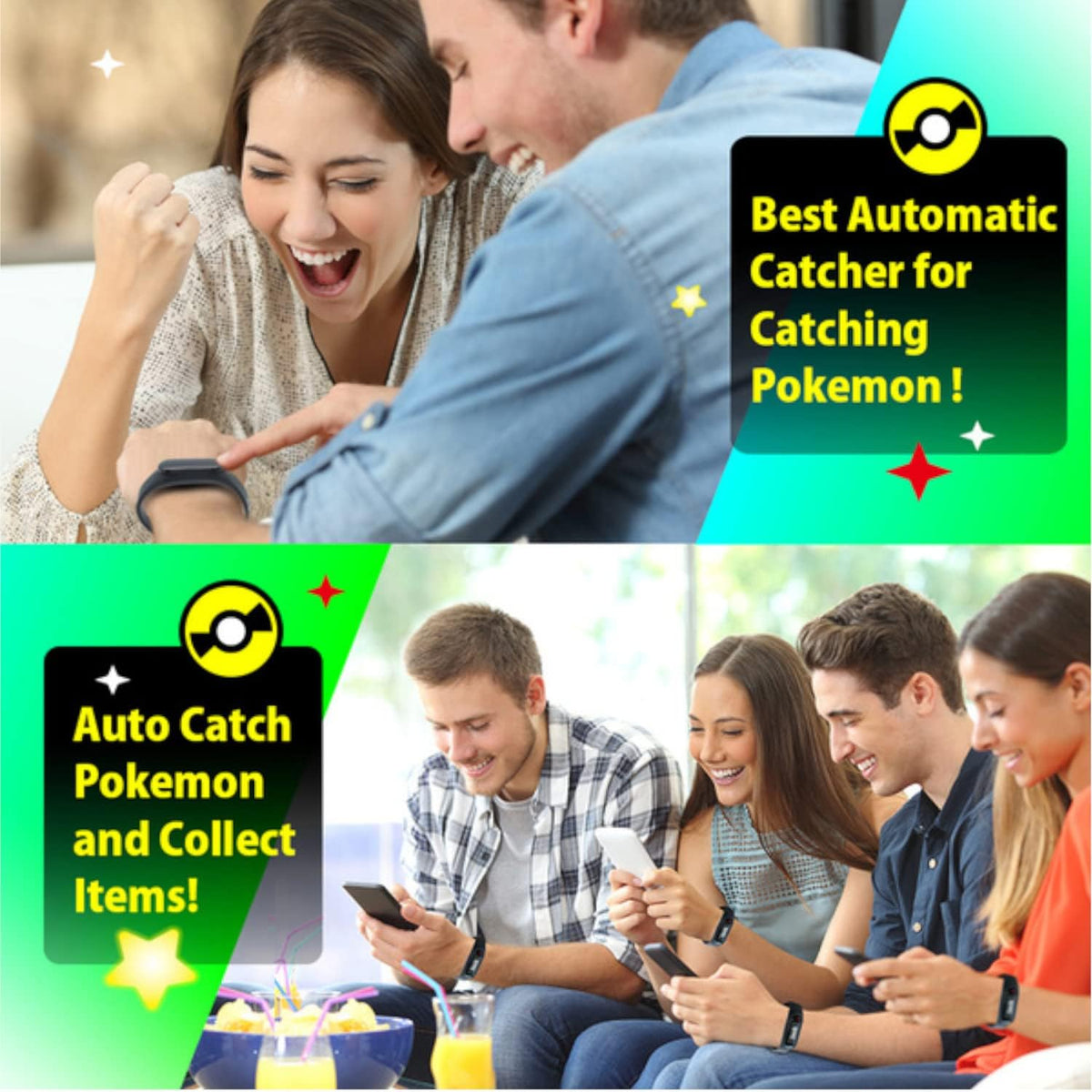 Auto Catch Wristband Bracelet Accessory with Battery Capacity Display I37820