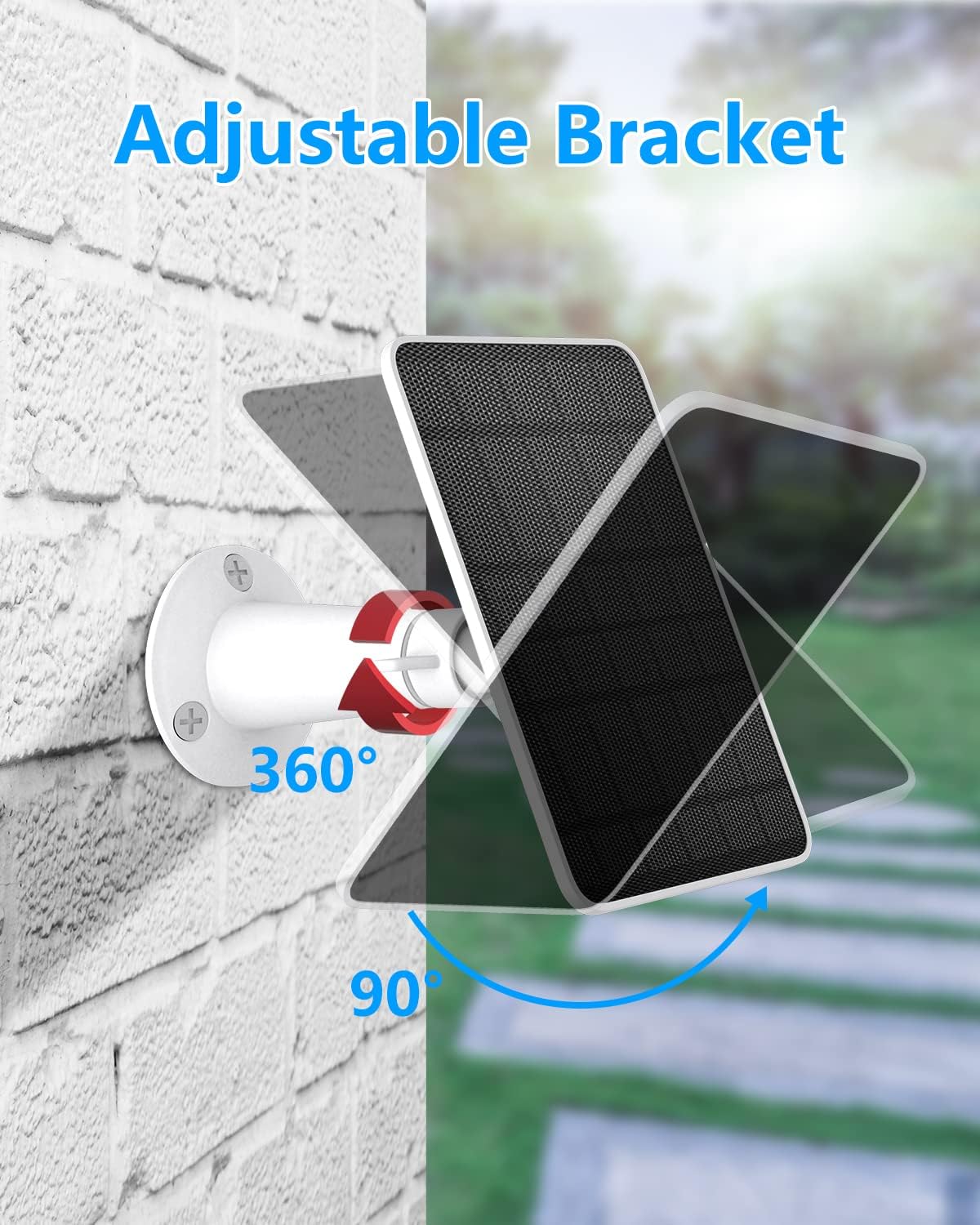 2 Pack 5V 4W Waterproof Solar Panel Kit for Security Camera X8163