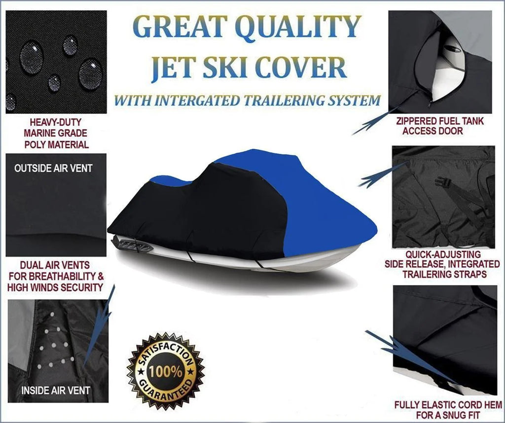 Heavy-Duty Trailerable Jet Ski Cover 2 Seater X477438