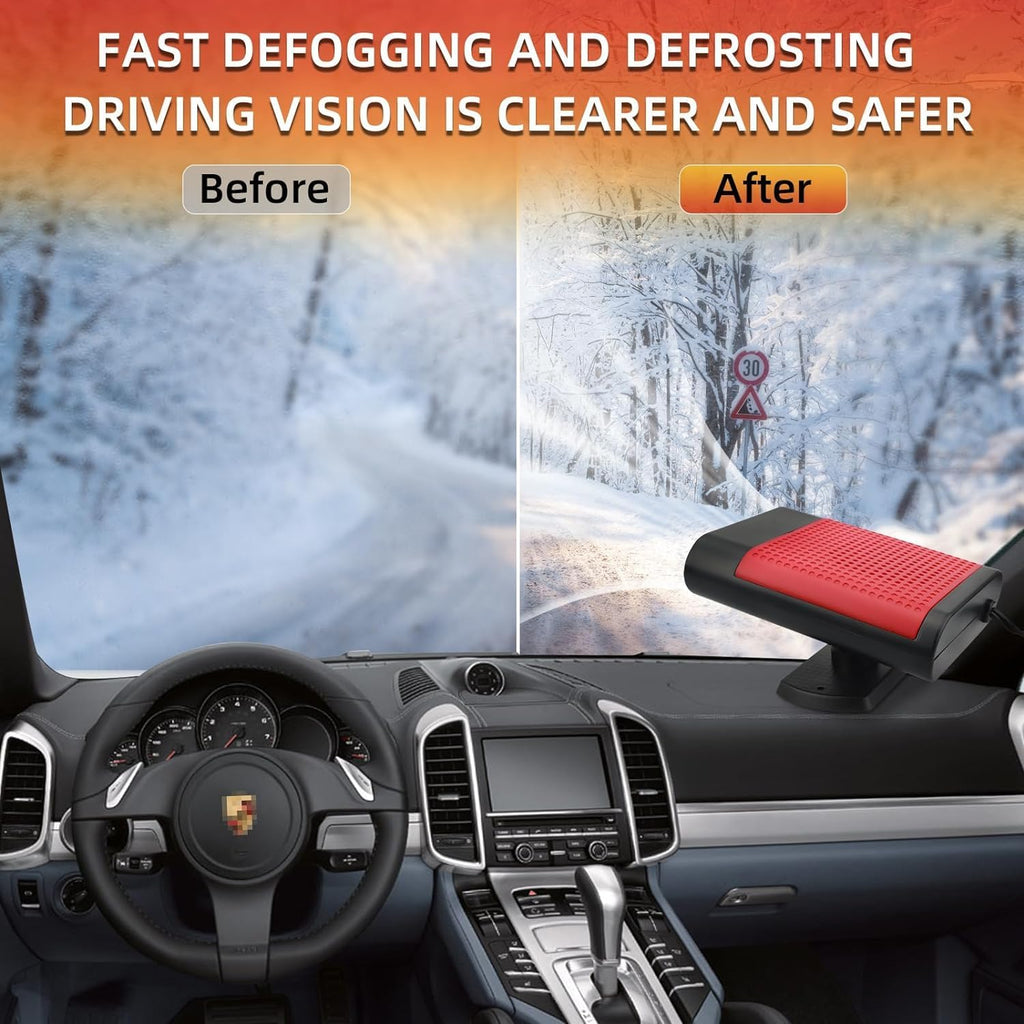 12V 150W Portable Car Heater Defroster with 360-Degree Suction Holder B833