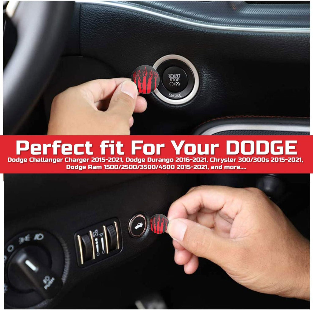 Engine Start Stop Button Overlay Ruby Red Sticker Emblem O601223