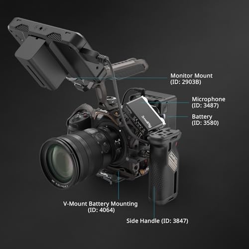 Aluminum Alloy Camera Cage with Quick Release Plate and Cold Shoe Mount F3273
