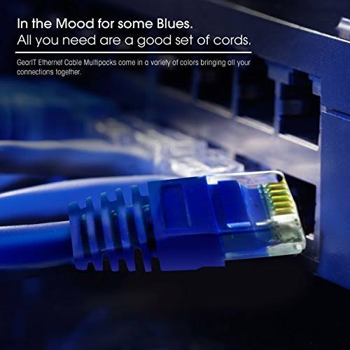20 Pack 5 Feet Blue Cat 6 Ethernet Cable X71220
