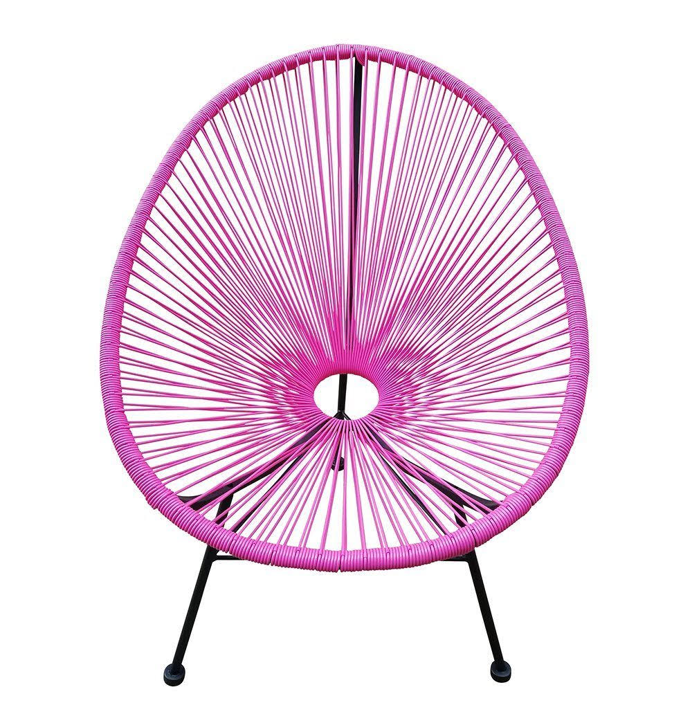 Indoor/Outdoor Chair plasticrattan-black P990