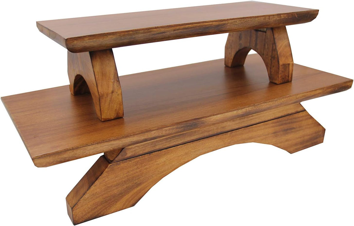 Solid Wood Hand Carved Altar Meditation Table I598