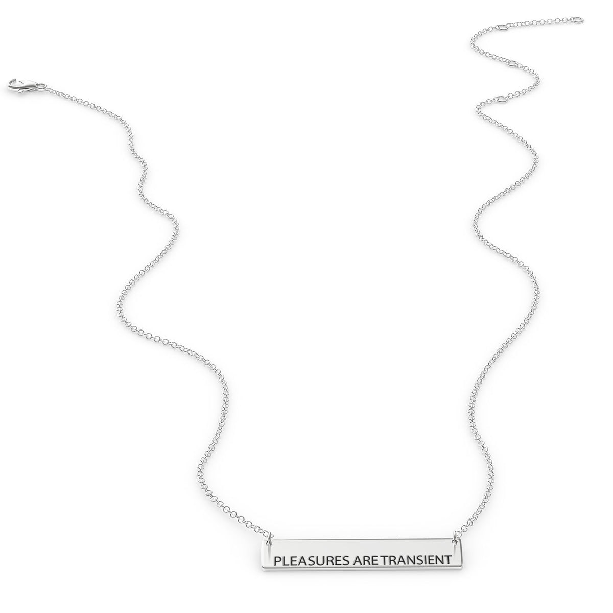 Sterling Silver Bar Pendant Necklace M3027