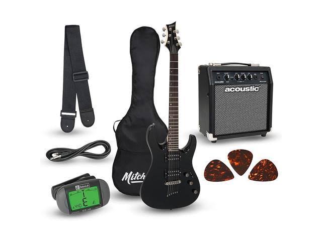 Black Electric Guitar with Amp G889447