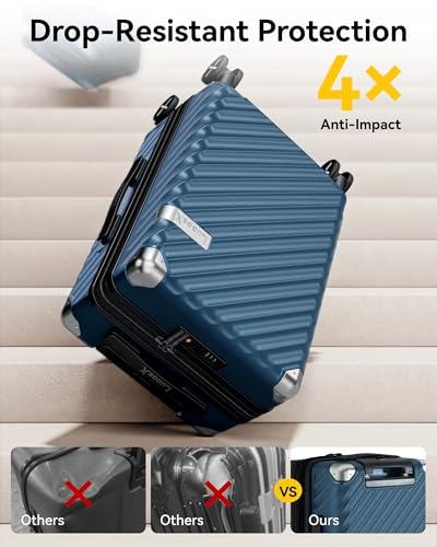 Polycarbonate Expandable Hard Shell Spinner Luggage Charcoal Metallic L306654