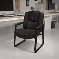 Black Leathersoft Reception Chairs G9412