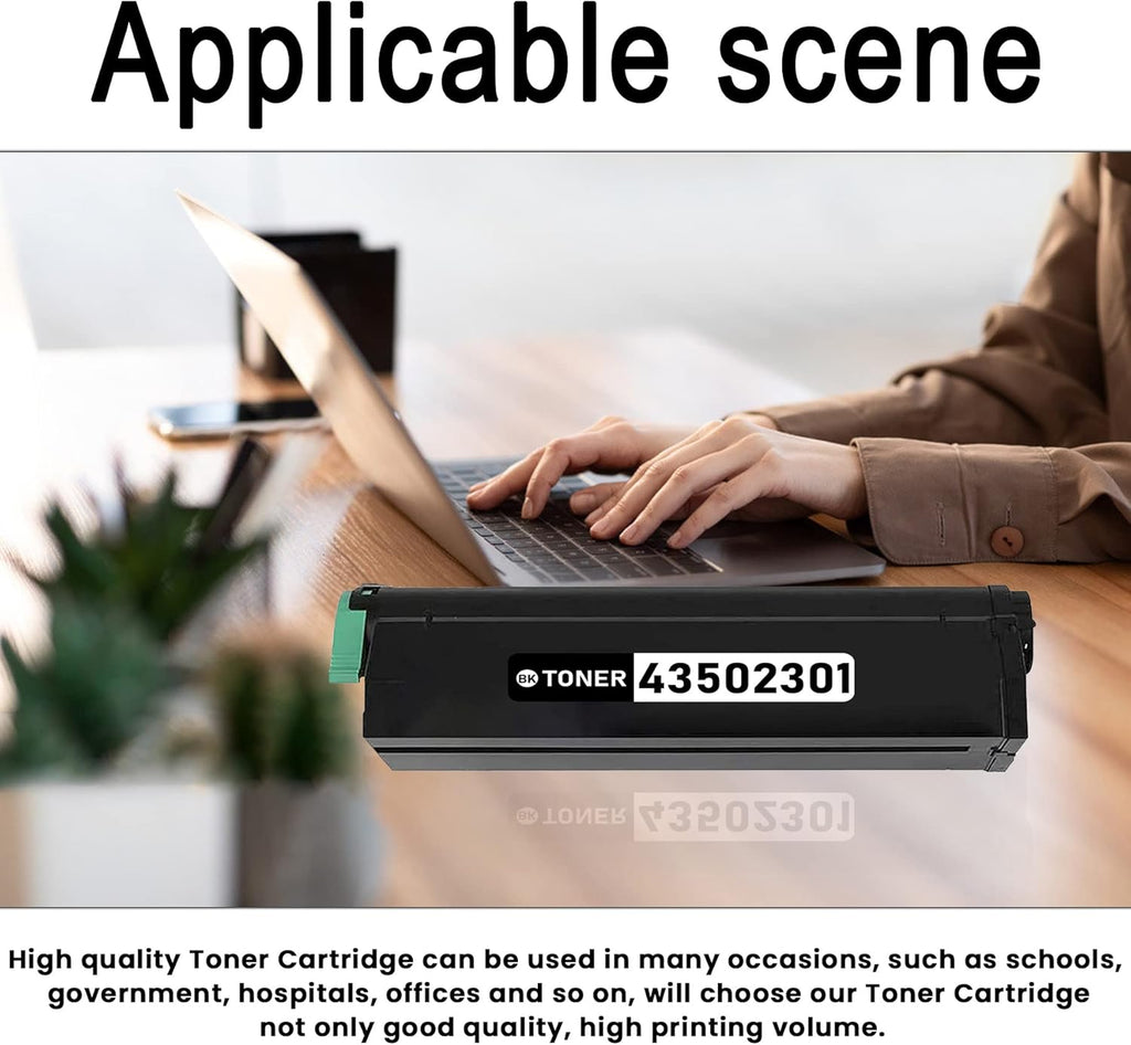 Black 2-Pack Toner Cartridge for OKI Printer S6206