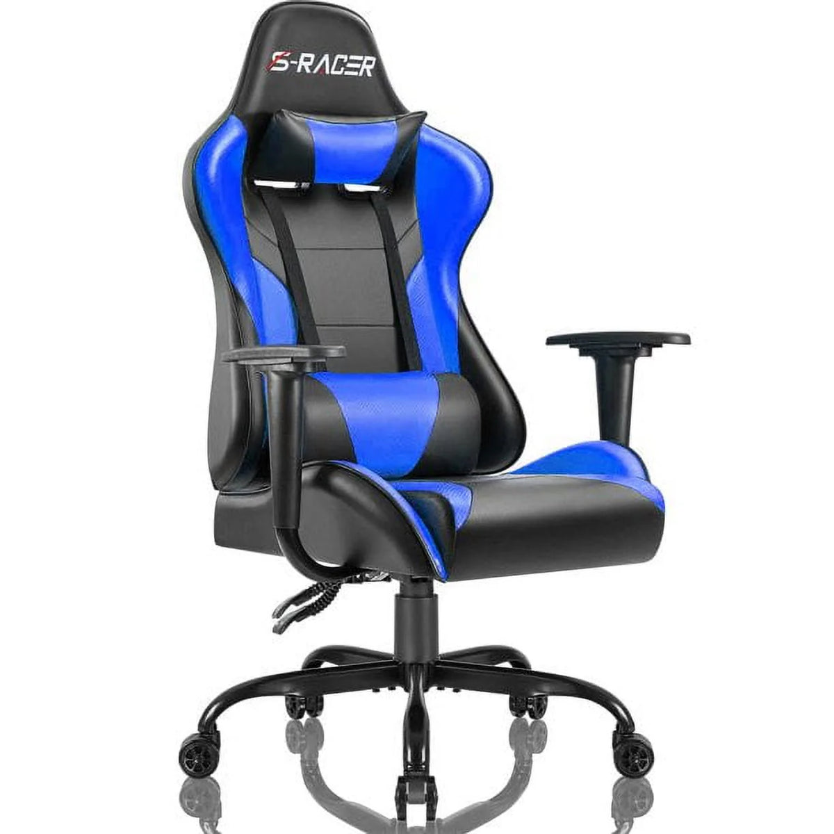 Black PU Leather Ergonomic Gaming Chair with Headrest Y121