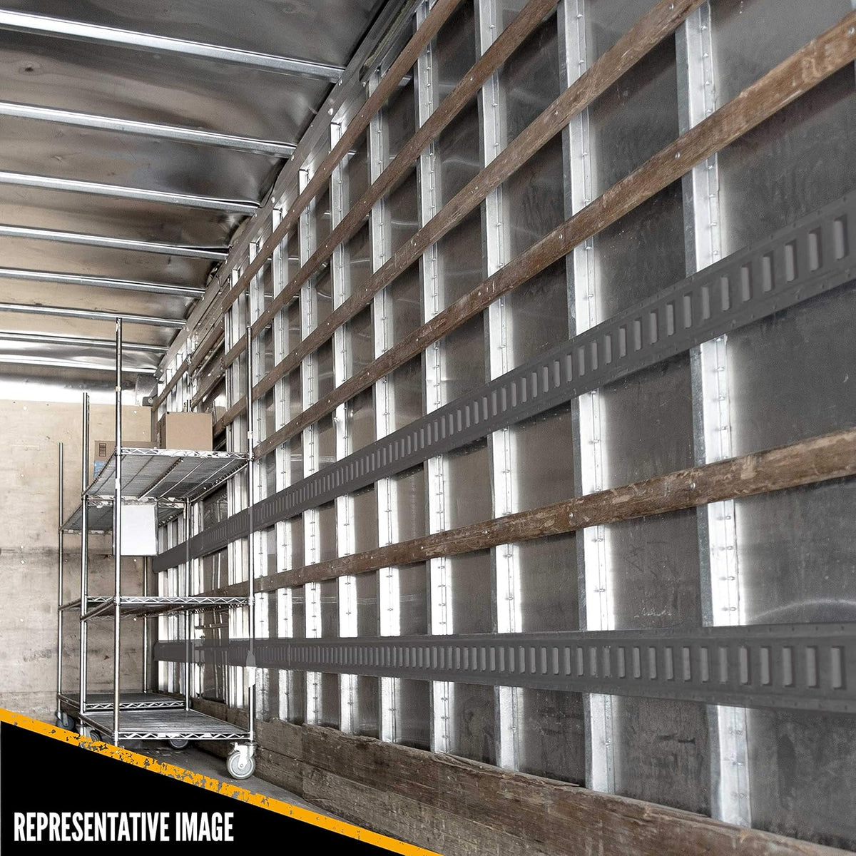8 Foot Length 12 Gauge Steel Cargo E Track - 2 Pack M508