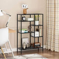 Steel Etagere Bookcase with 5 Faux Marble Shelves V19957