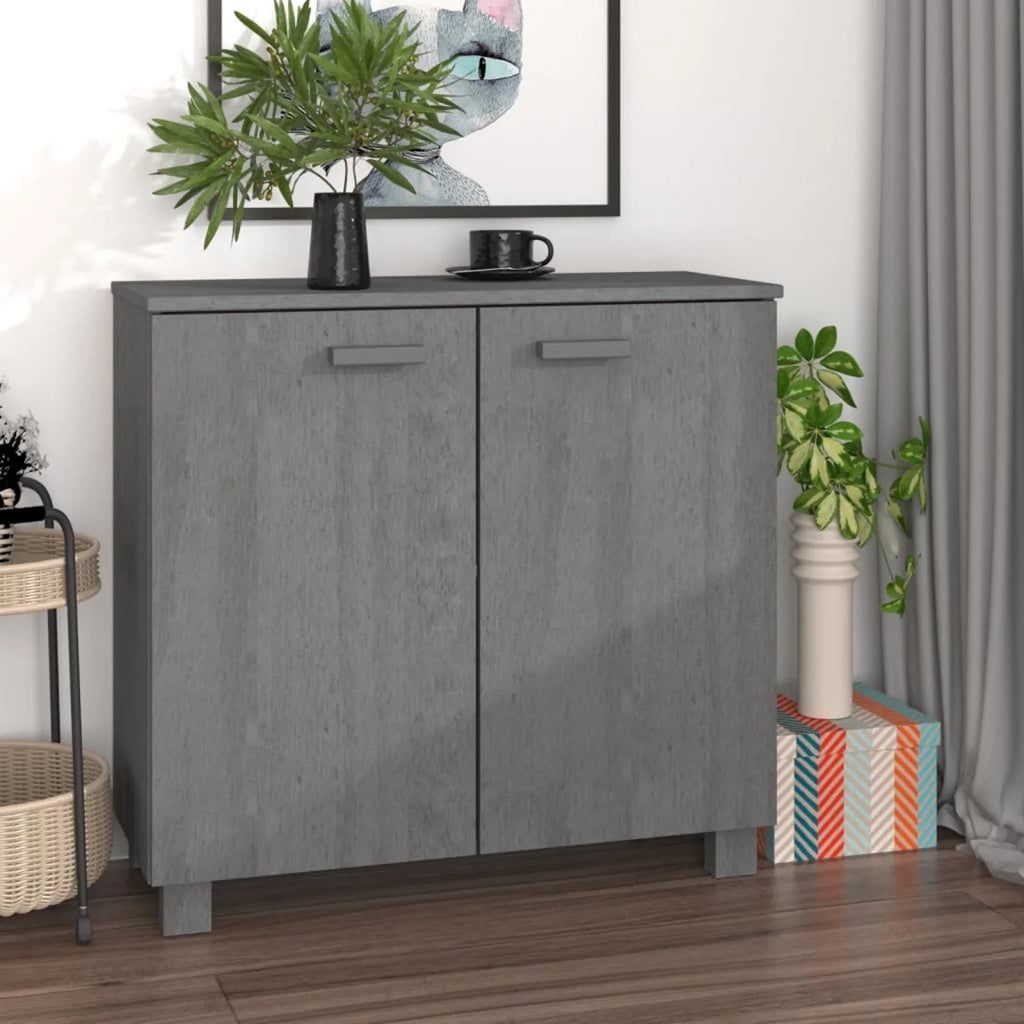 Dark Gray Solid Wood Sideboard T5047