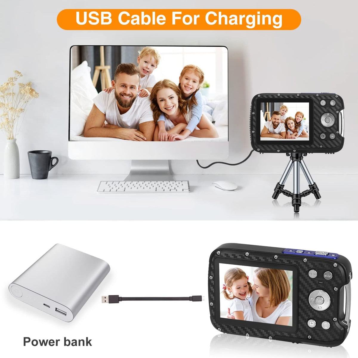 Waterproof 1080P 21MP Kids Digital Camera O4390