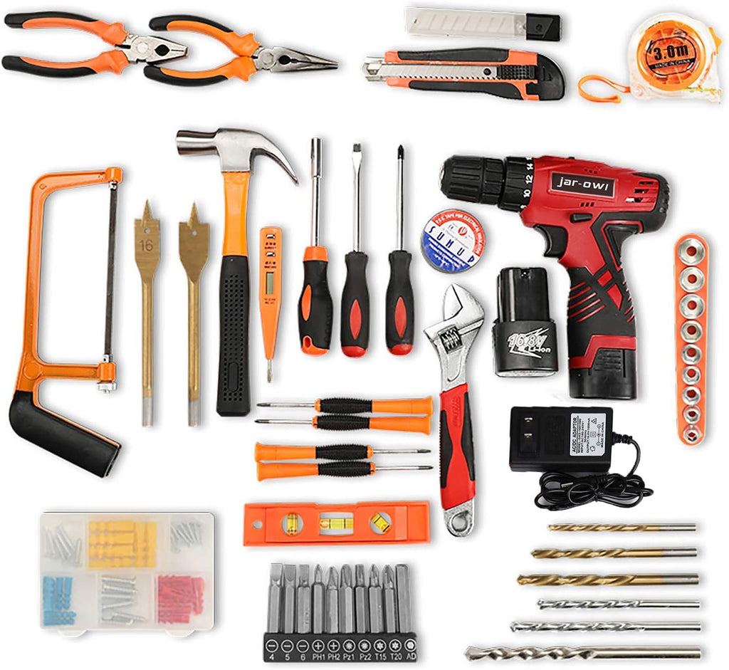 16.8V Cordless Drill Set with 2 Batteries and Toolbox Storage Case, 108 Piece H4669