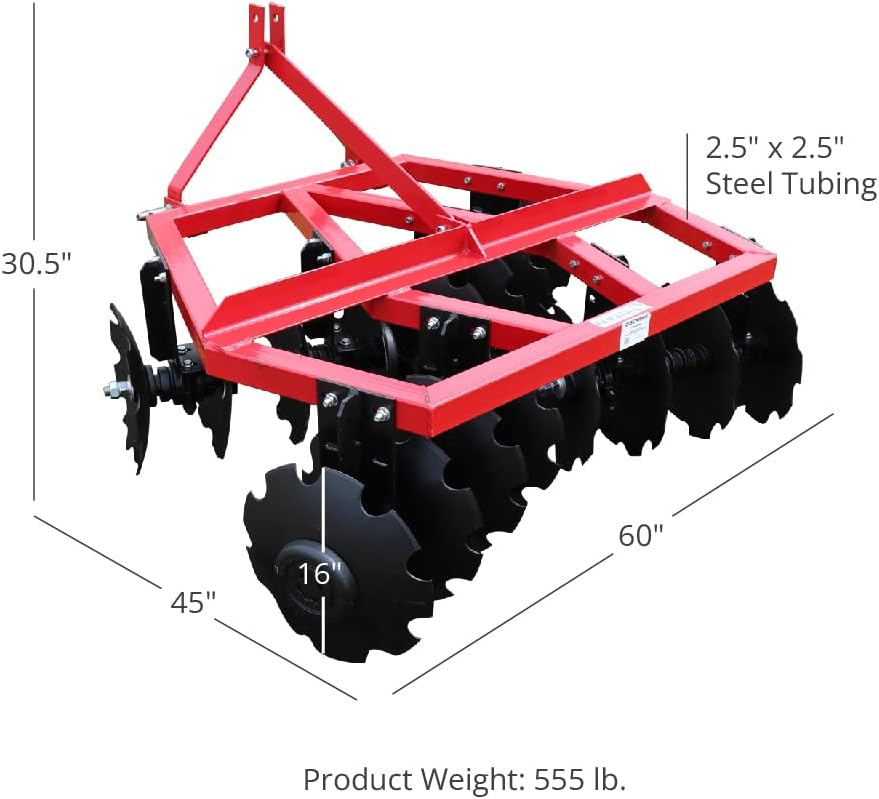 5 ft. 3 Point Category 1 Notched Disc Harrow G4591