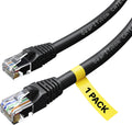 10 Pack Cat 6 Ethernet Cable 25 Feet Black D4734