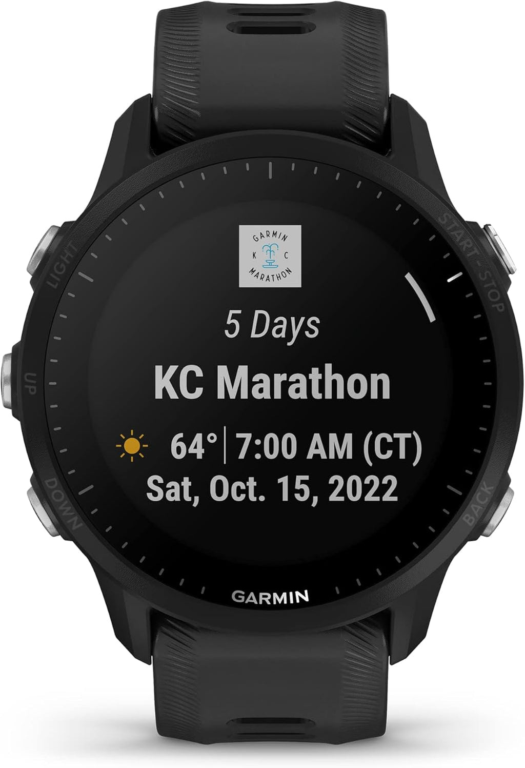 Black GPS Running Smartwatch (Renewed) V43589