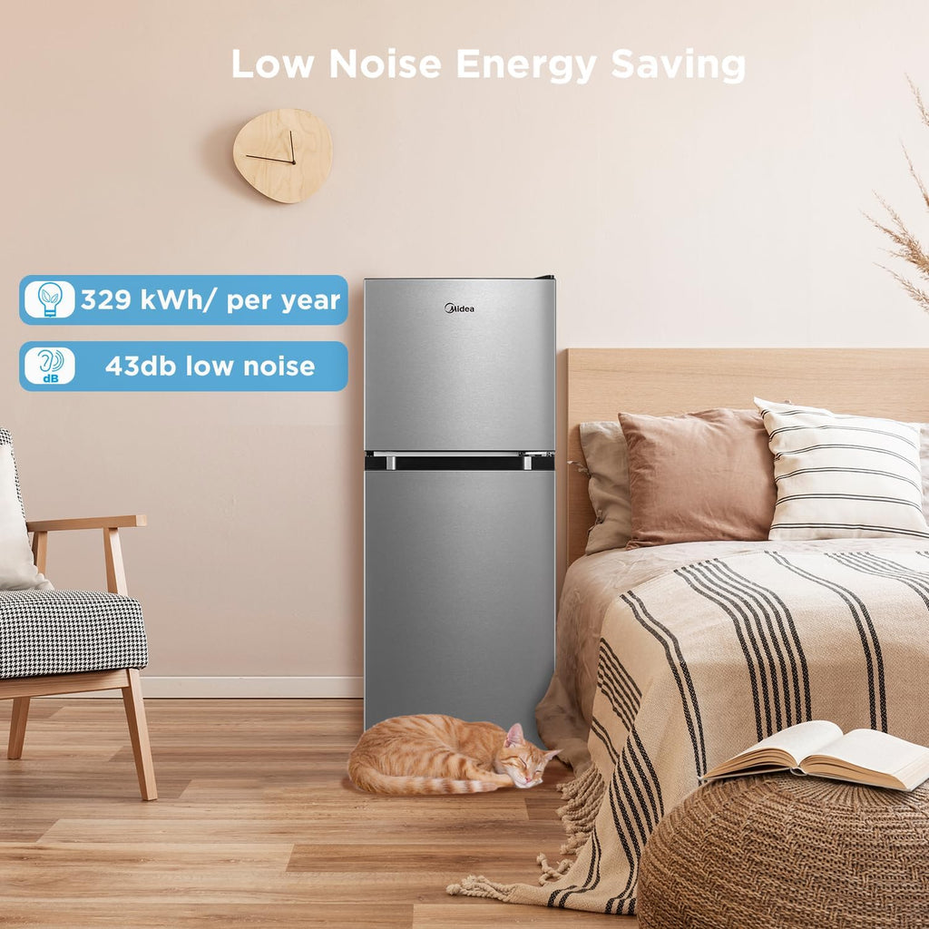4.5 Cu Ft Double Door Stainless Steel Compact Refrigerator N37332