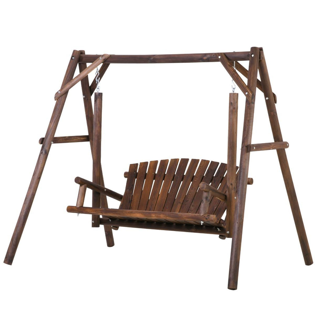 6.5 ft Outdoor Solid Wood Garden Swing X7387