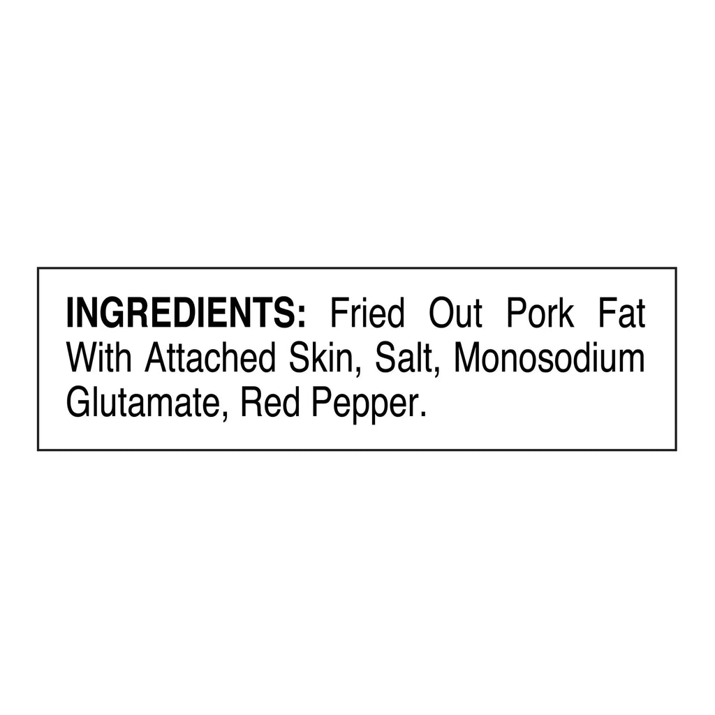 Mildly Seasoned Fried Pork Cracklin Strips with Red Pepper, 3.5 oz. Bags (6 Bags) S4109