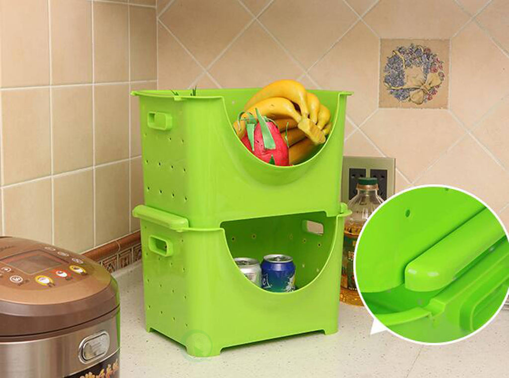 Plastic Stackable Storage Containers Set of 3 Z80021