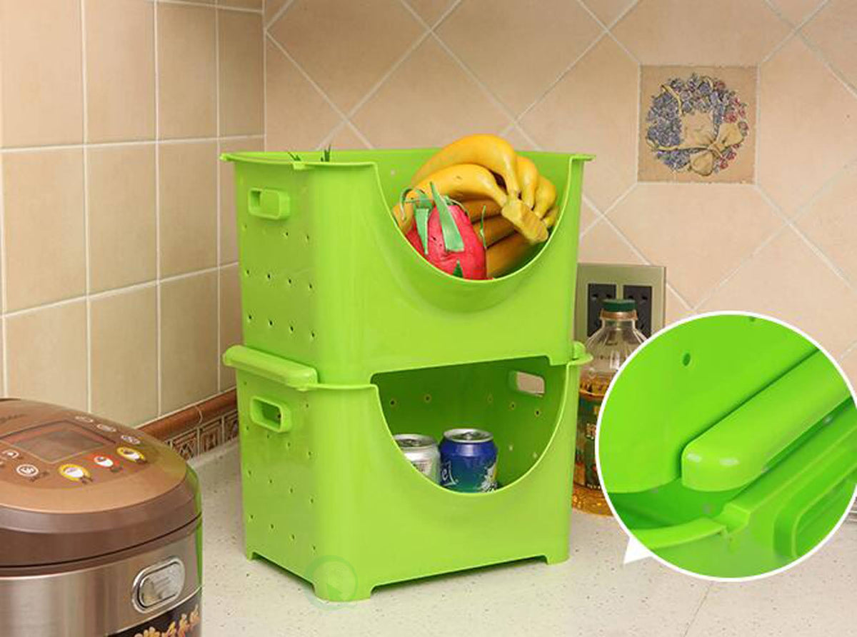 Plastic Stackable Storage Containers Set of 3 Z80021