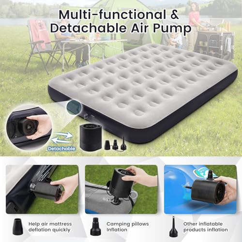 Queen Air Mattress with Built-in Battery Pump S574