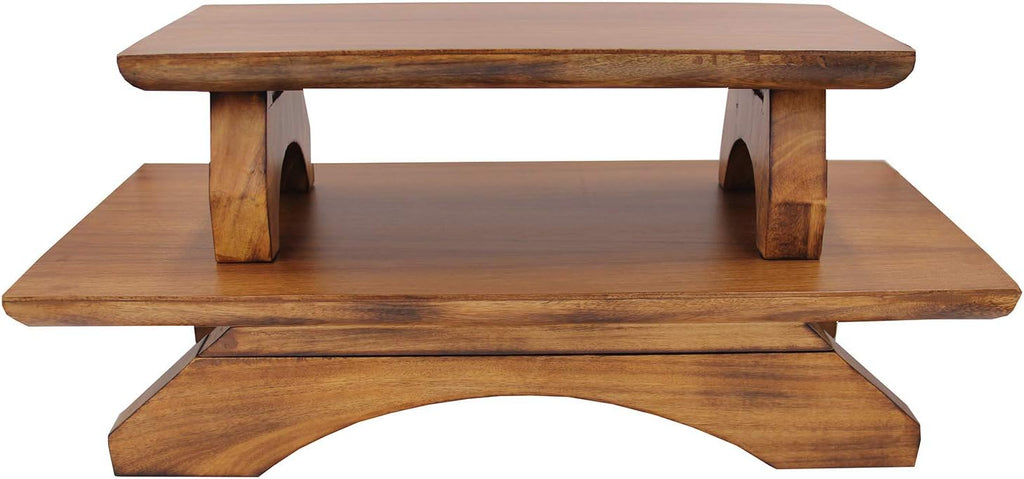 Solid Wood Hand Carved Altar Meditation Table I598