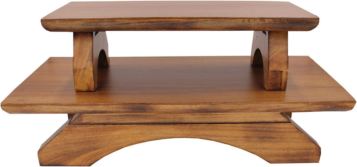 Solid Wood Hand Carved Altar Meditation Table I598