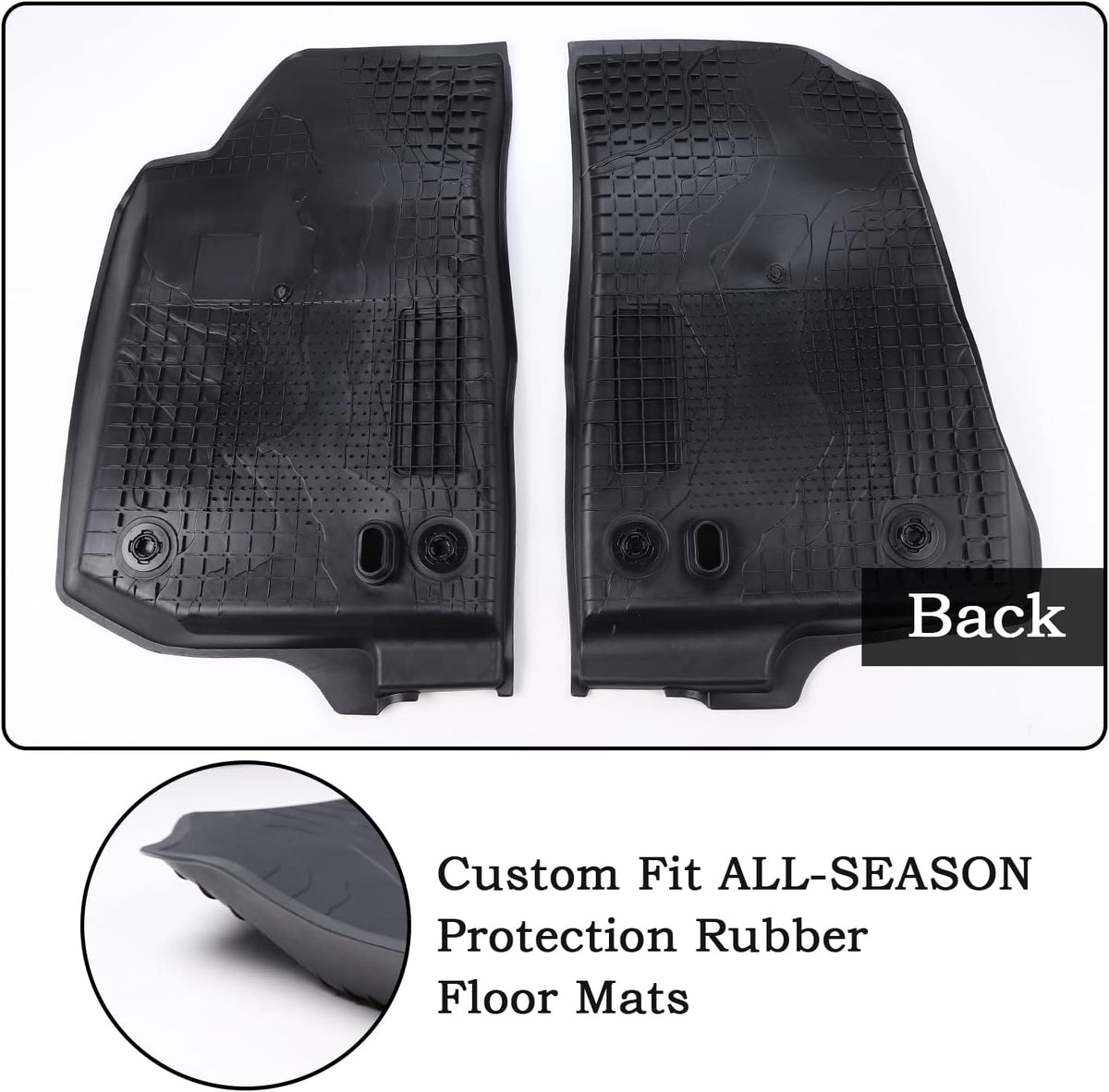 Front and Back TPE Floor Mats Pack of 2 Y999