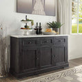 White Salvage Dark Oak Server A5008