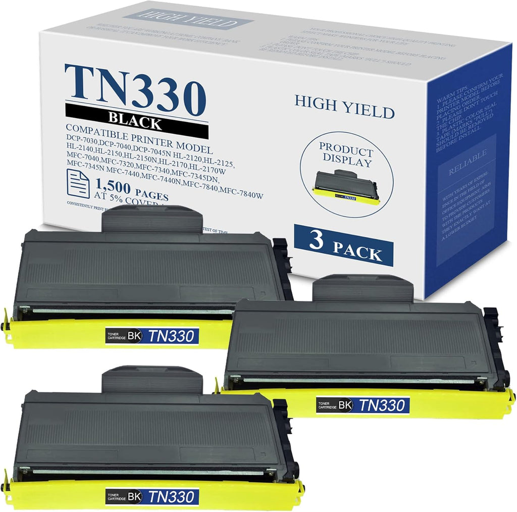 Compatible TN330 Toner Cartridge Black 3-Pack Z659