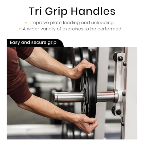 2.5-45LB Rubber Olympic Grip Weight Plates Q57986