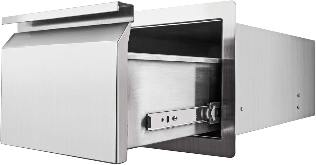14 x 18 x 16 Inch SUS 304 Stainless Steel Double Access Drawers J16857