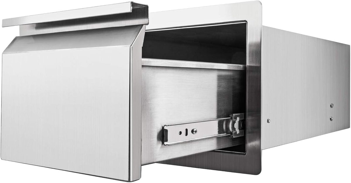 14 x 18 x 16 Inch SUS 304 Stainless Steel Double Access Drawers J16857