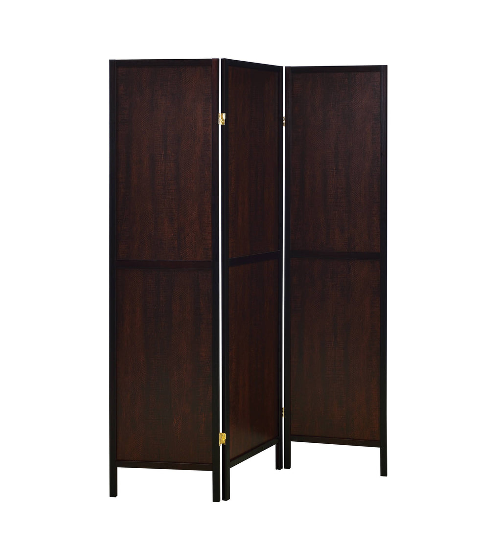 Rustic Tobacco 3 Panel Folding Screen U784