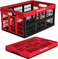 Red Collapsible Utility Crate, 45L, Plastic O465419