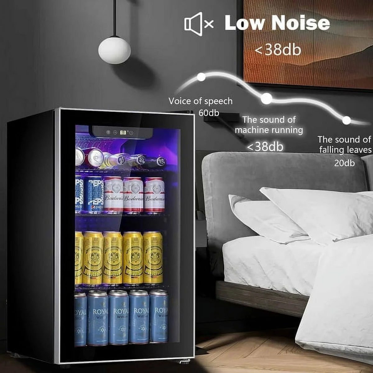3.2 Cu.ft Beverage Refrigerator Cooler Mini Fridge A95157