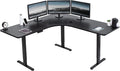 Black Electric Curved Corner Stand Up Desk I19808