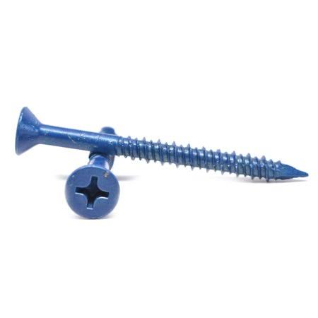 1/4 inch x 2 1/4 inch Concrete Screw Phillips Flat Head Low Carbon Steel Pk 100 D263306